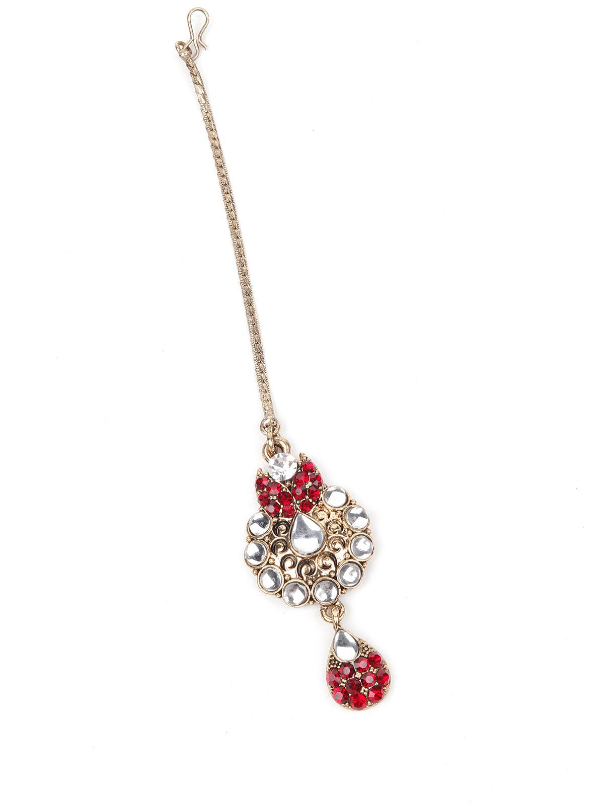 MULTICOLOURED STONES AND KUNDAN SET - Rajwada