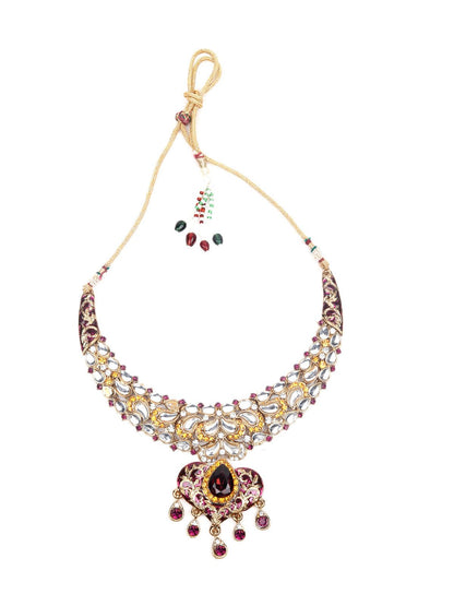 MULTICOLOURED STONES SET - Rajwada