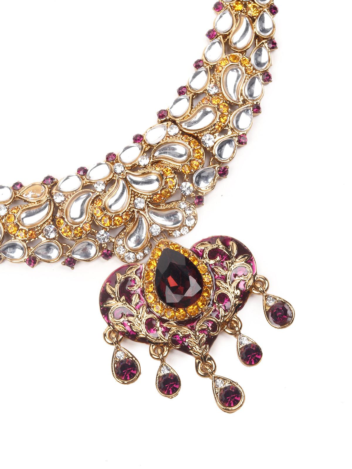 MULTICOLOURED STONES SET - Rajwada