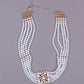 Multilayered artificial pearl choker necklace - Rajwada