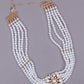 Multilayered artificial pearl choker necklace - Rajwada