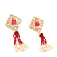 Multistring Red Mani Necklace Set - Rajwada