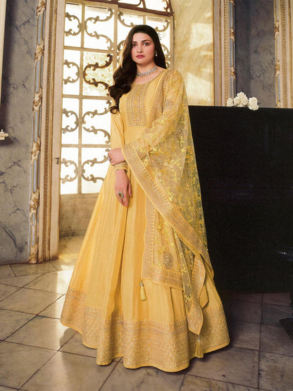 Mustard Festive Women Salwar Suit Sets - Rajwada