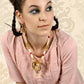 Mystic Gold Tone Pearl-Mani Necklace Set - Rajwada