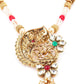 Mystic Gold Tone Pearl-Mani Necklace Set - Rajwada