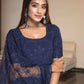 Navy Blue Diamond Georgette Anarkali - Rajwada