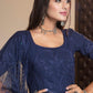 Navy Blue Diamond Georgette Anarkali - Rajwada