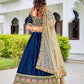 Navy Blue Festival Wear Lehenga Set - Rajwada