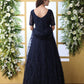 Navy Blue Net Anarkali - Rajwada