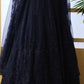 Navy Blue Net Anarkali - Rajwada