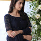 Navy Blue Net Anarkali - Rajwada