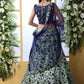 Navy blue Sequins Art Sillk Lehenga Set - Rajwada