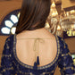 Navy blue Silk and Satin Lehenga Choli - Rajwada