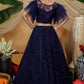 Navy Sequins Net Lehenga Set - Rajwada