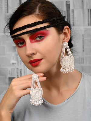 Necklace shape Pearl earring - Rajwada