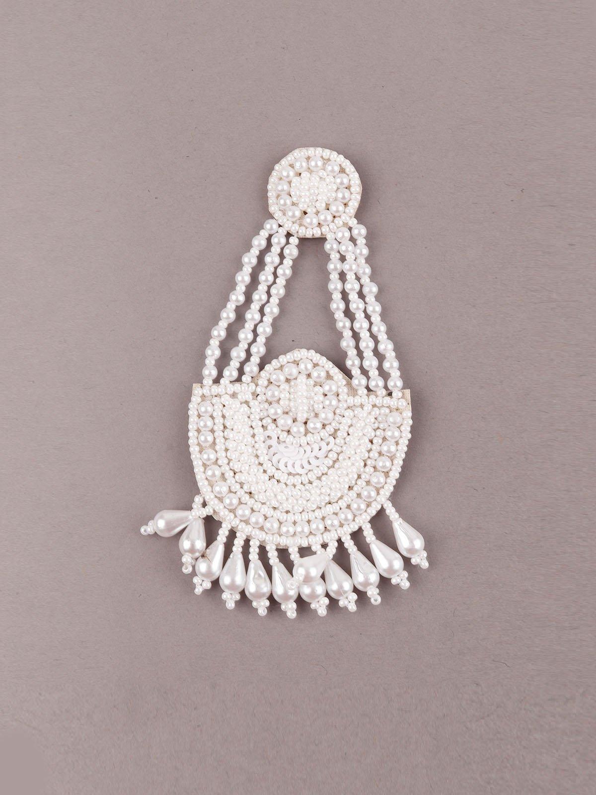 Necklace shape Pearl earring - Rajwada