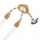 Netted Pattern Gold Tone Kundan-Pearl Necklace Set - Rajwada