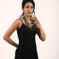 Rajwada Black And Silver Alloy Embellished Neckpiece For Women