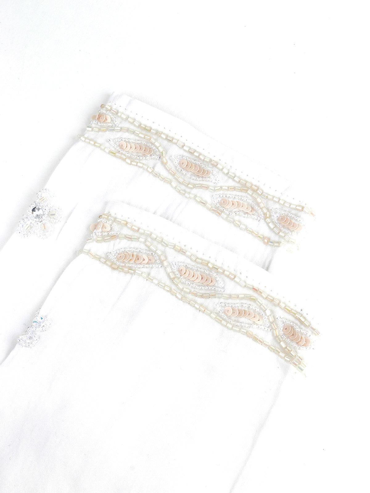 Rajwada Style White Cotton Elegant Kurta - Rajwada