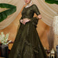 Olive Sequins Net Lehenga Set - Rajwada