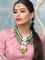 Opulant Embellished Long Necklace Set - Rajwada