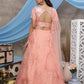 Orange Sequins Net Lehenga Set - Rajwada