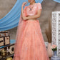 Orange Sequins Net Lehenga Set - Rajwada