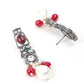 Oxidised Red Beaded Necklace With Earrings. - Rajwada