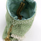 Parrot-green potli with pearls - Rajwada