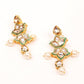 Peach beaded pendant necklace set - Rajwada