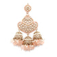 Peach beautiful chandelier earrings for women - Rajwada