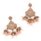 Peach beautiful chandelier earrings for women - Rajwada