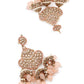 Peach beautiful chandelier earrings for women - Rajwada