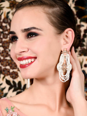 Peach Beautiful Unique Dangle Earrings! - Rajwada