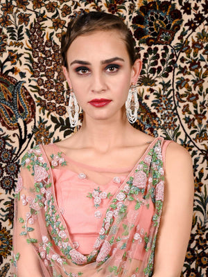 Peach Beautiful Unique Dangle Earrings! - Rajwada
