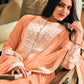 Peach Color Georgette Plazzo Suit - Rajwada