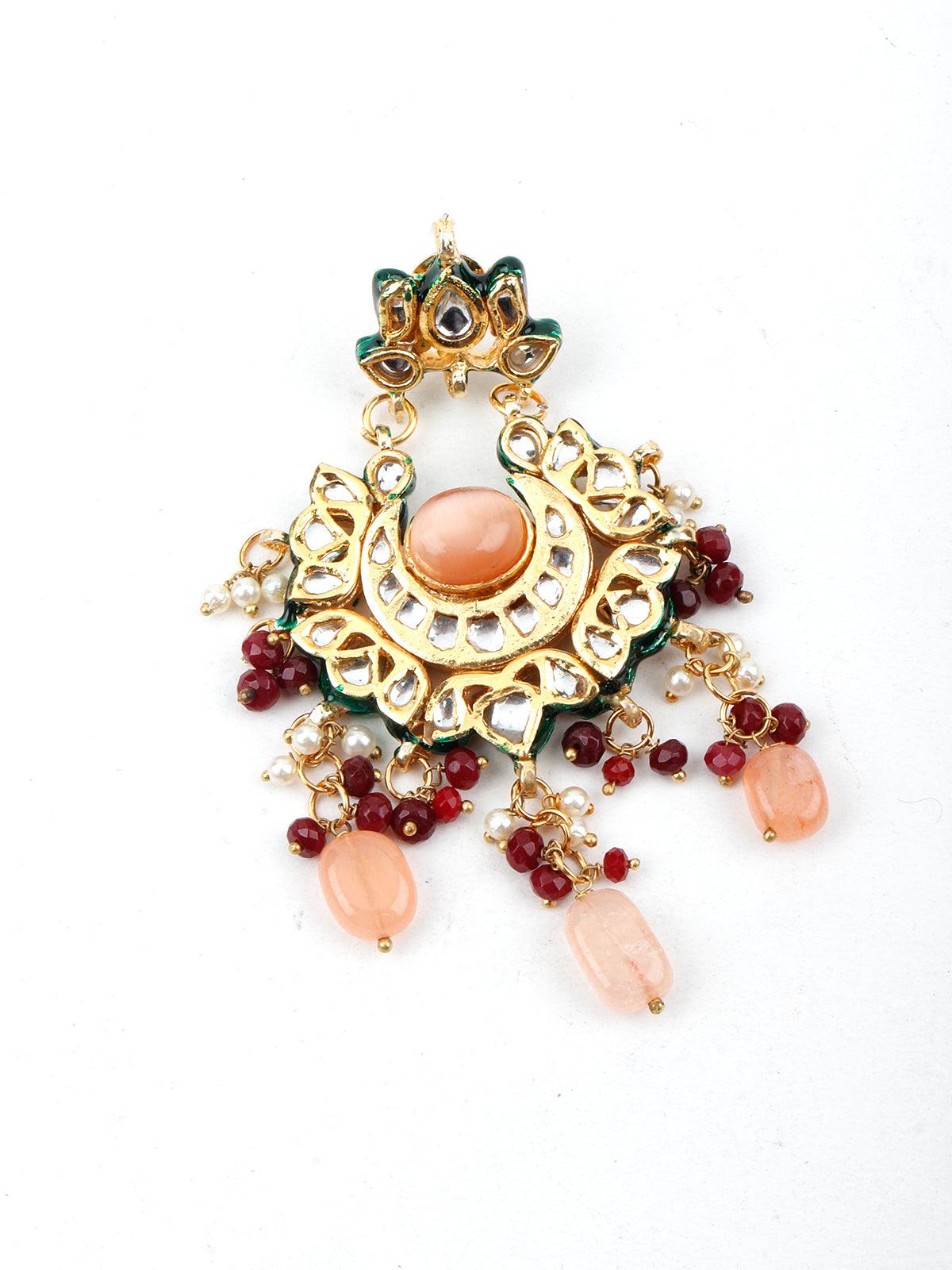 Peach Mani Cultured Choker Set - Rajwada