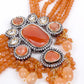 Peach Multi-String Beaded Choker Necklace - Rajwada