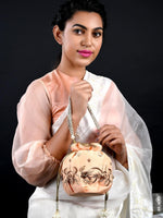 Peach Sweet Potli Bag - Odette