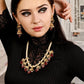Pearl Necklace With Kundan Work Finish - Rajwada