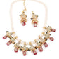 Pearl Necklace With Kundan Work Finish - Rajwada