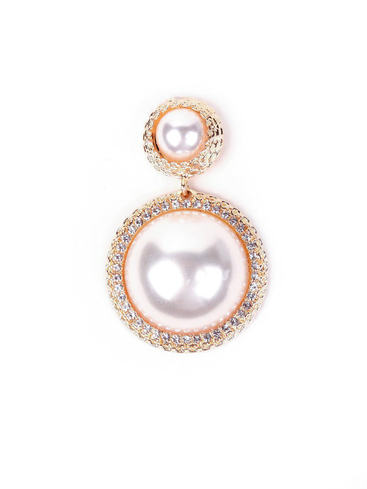 Pearl Studded Drop Earrings - Rajwada
