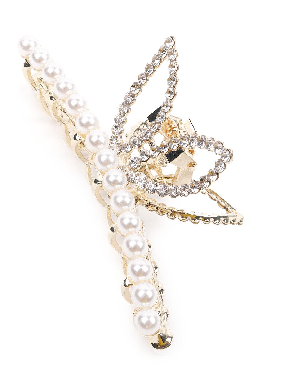 Pearl Studded Hair Clutch - Rajwada