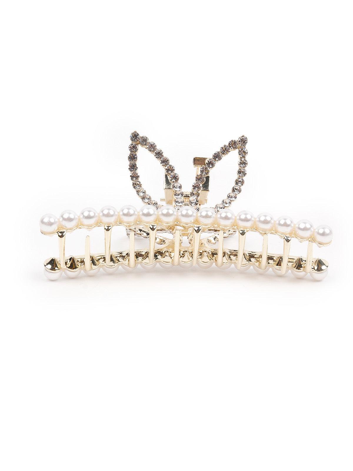 Pearl Studded Hair Clutch - Rajwada