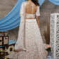 Pearl White Georgette Lehenga Set - Rajwada