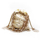 PEARLS EMBELLISHED YELLOW POTLI BAG - Rajwada