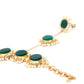 Perfect Gold Tone Green Druzy-Pearl Bracelet - Rajwada