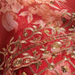 Persian red floral printed Lehenga Choli with Sequins Zari Embroidery Work - Rajwada
