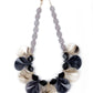 Petal designer grey and cream hue necklace - Rajwada