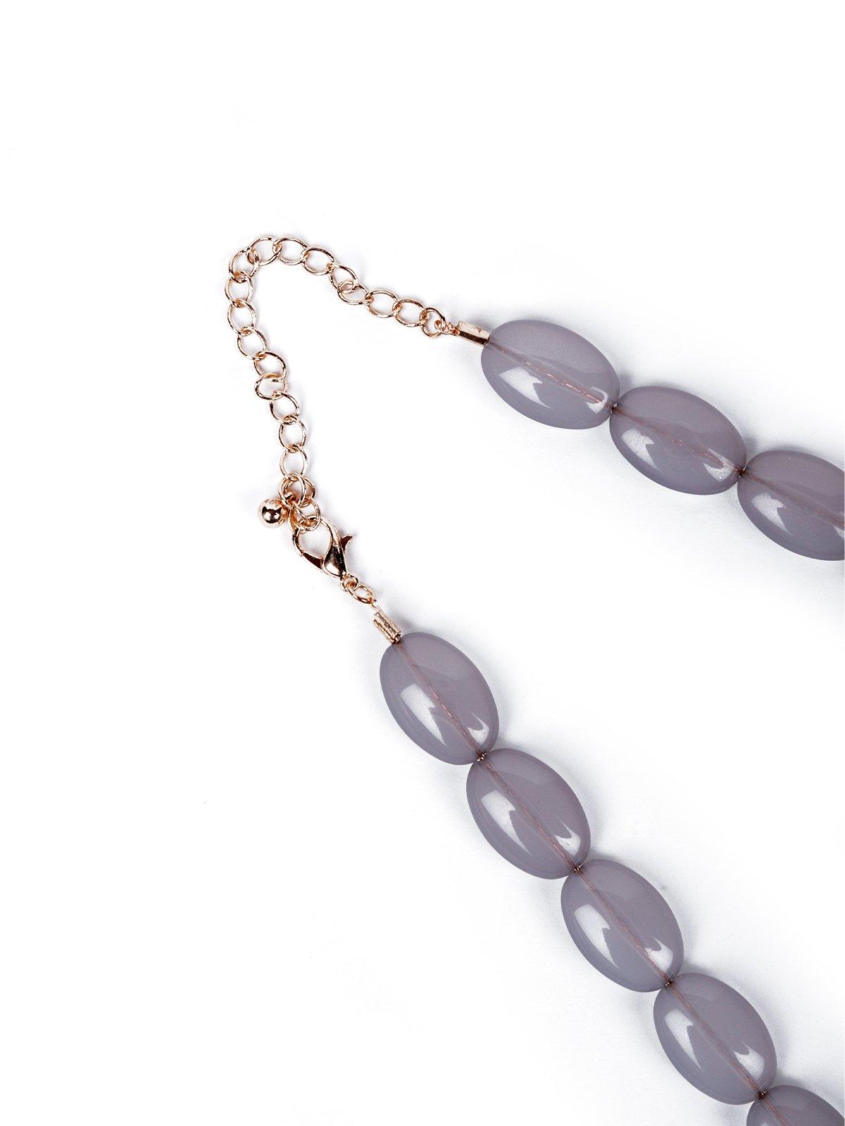 Petal designer grey and cream hue necklace - Rajwada